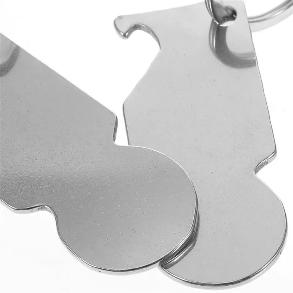 4Pcs Trolley Token Keychains - Metal Shopping Cart Coin Key Rings