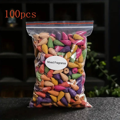 Waterfall Smoke Backflow Incense Cones Sandalwood Lavender Multi