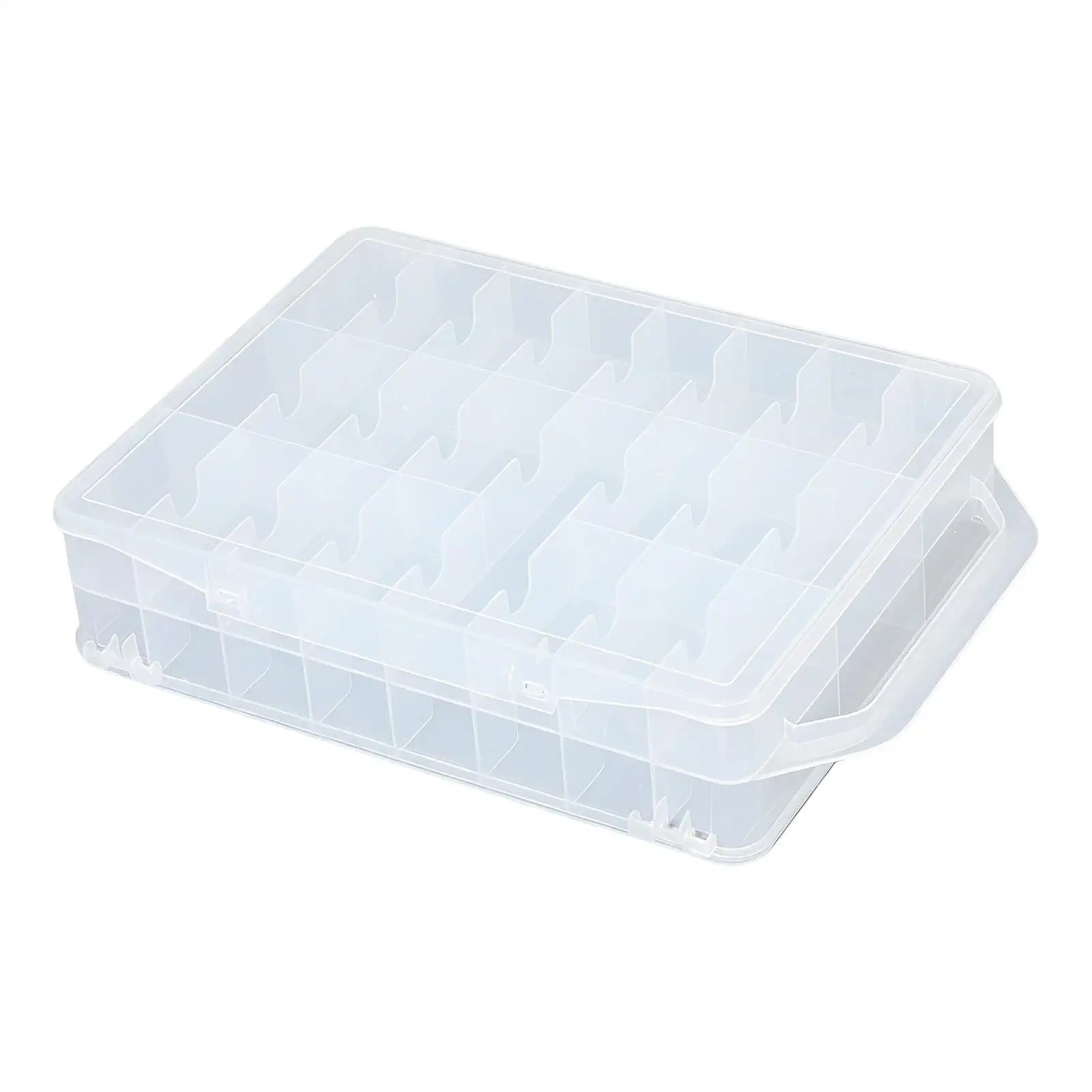 46 Compartment Clear Storage Box Organizer with Handle & Lid