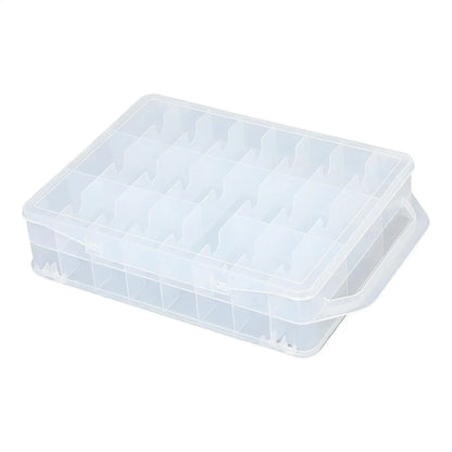 46 Compartment Clear Storage Box Organizer with Handle & Lid