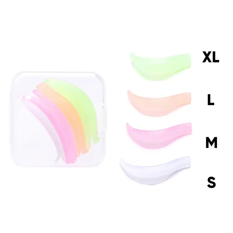 4 Pairs Silicone Eyelash Lifting Pads Reusable Perm Rods Kit