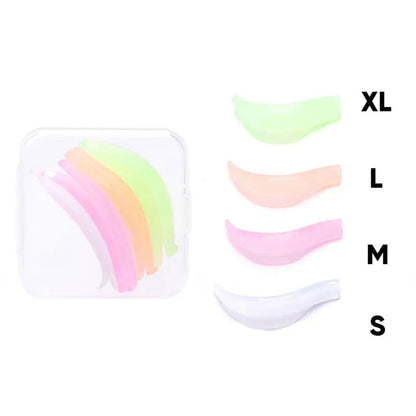 4 Pairs Silicone Eyelash Lifting Pads Reusable Perm Rods Kit