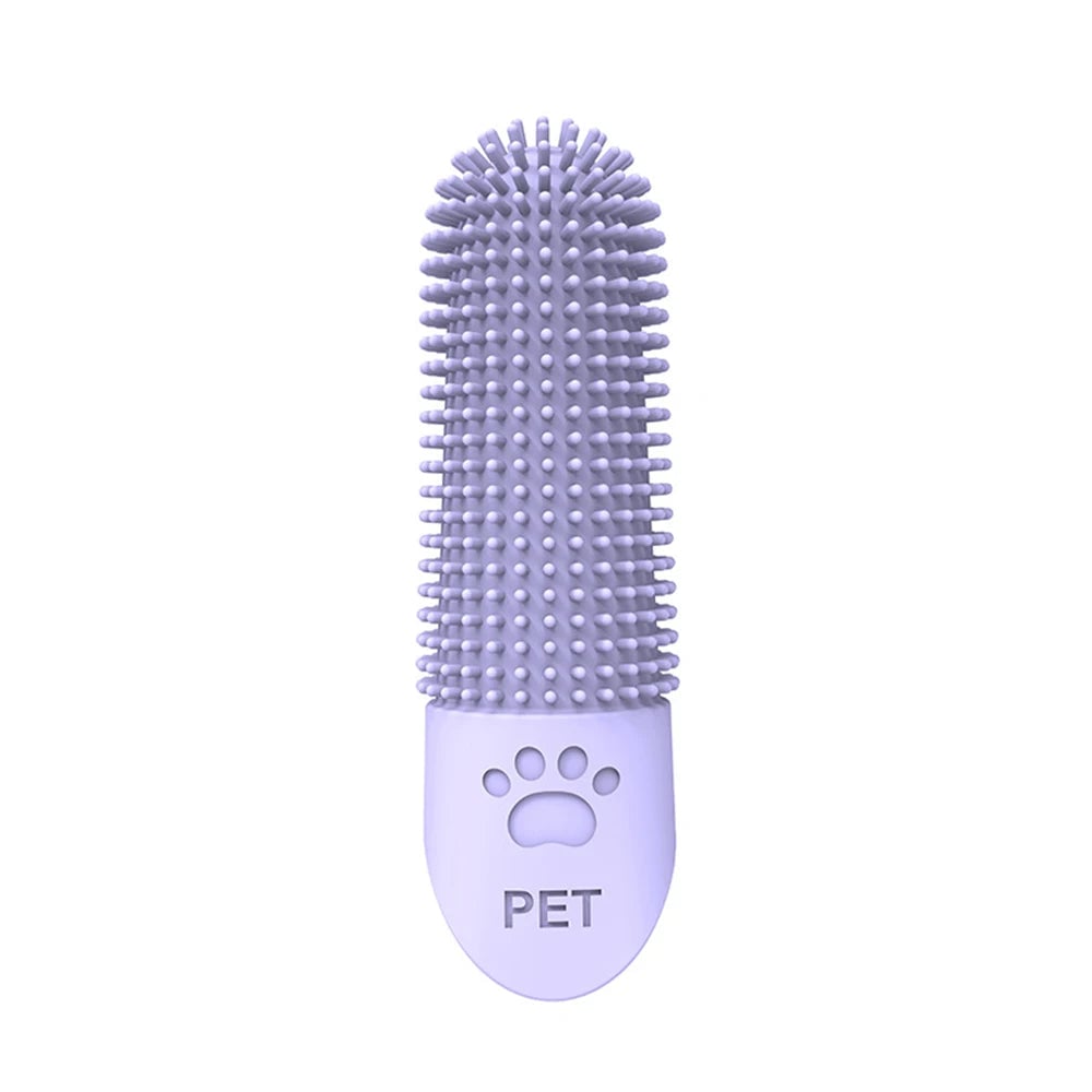 Silicone Pet Finger Toothbrush - Cat Dog Teeth Cleaning Tartar