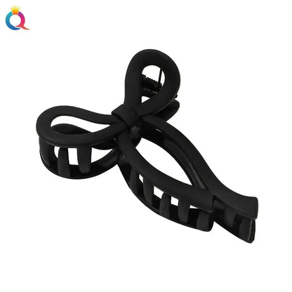Matte Acrylic Bow Hair Claw Clip - Large Ponytail Crab Hair Clip
