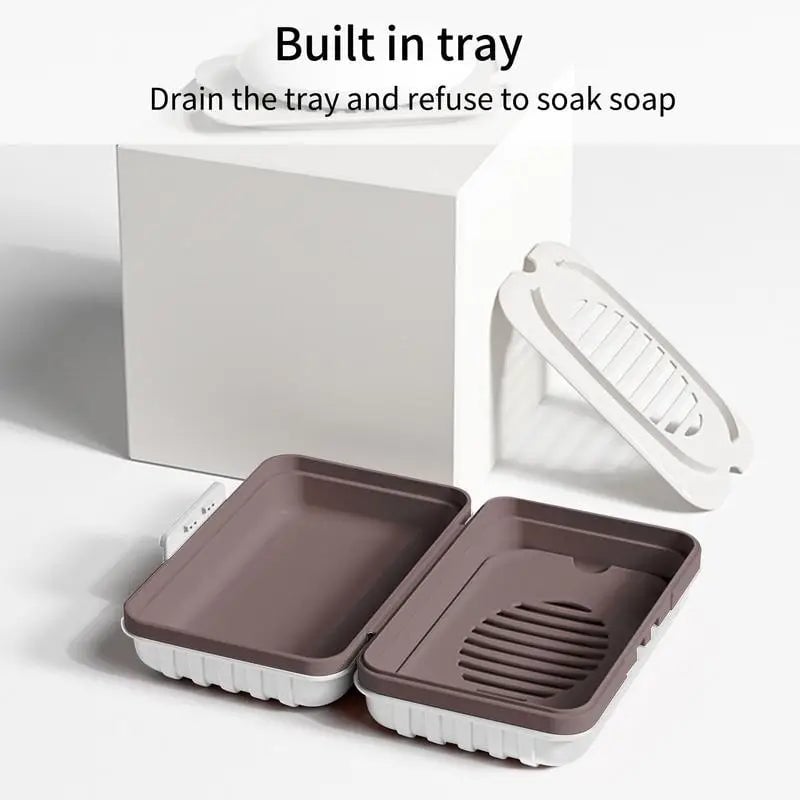 Lidded Soap Holder Travel Case - Waterproof Soap Bar Container