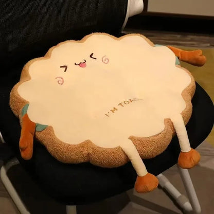 Memory Foam Bread Toast Cushion - Simulation Pillow Sofa Chair Pad