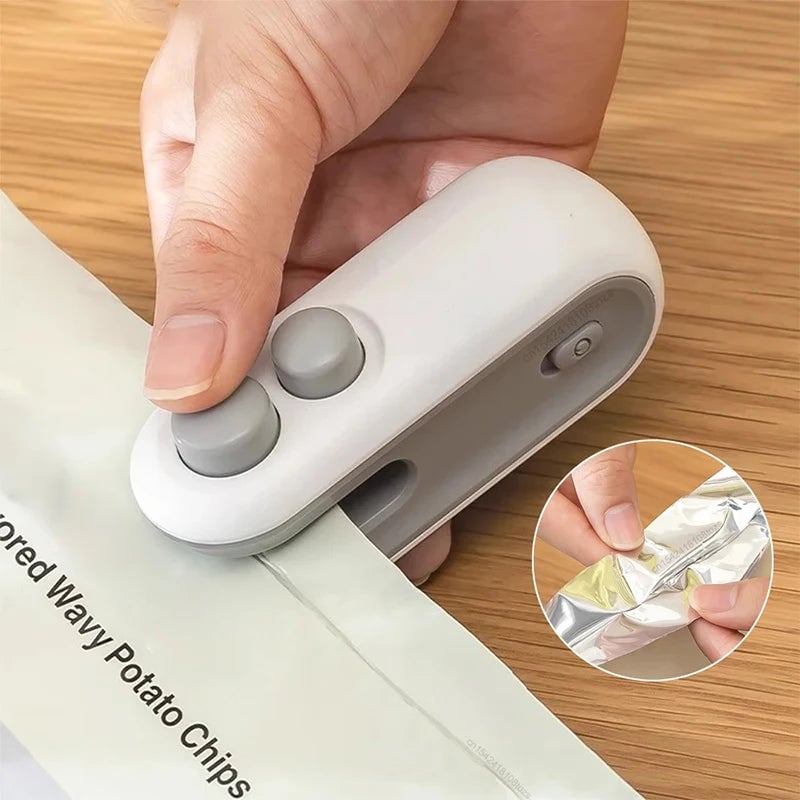 Handheld Mini Heat Sealer Machine - Portable Food Bag Sealer