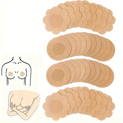 100pcs Invisible Self-Adhesive Nipple Patches Disposable Strapless