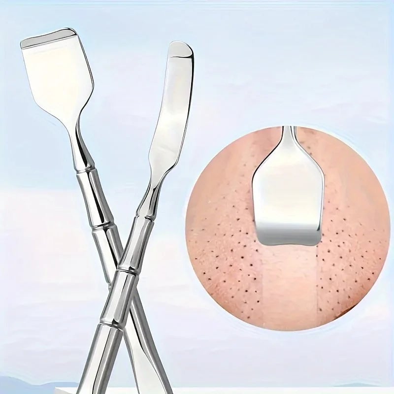 Double-Ended Blackhead Remover Tool - Facial Pore Cleanser & Exfoliator