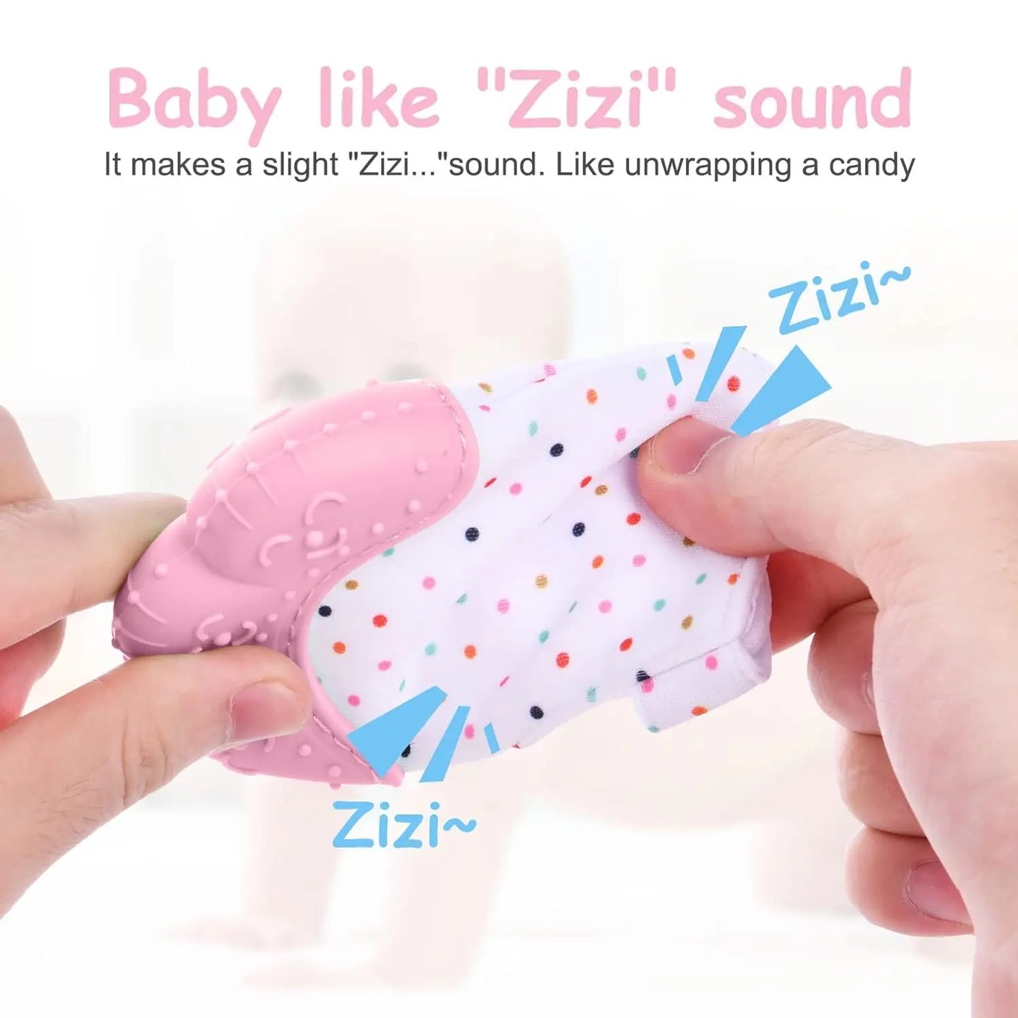 Food Grade Silicone Baby Teething Gloves Pain Relief Mittens