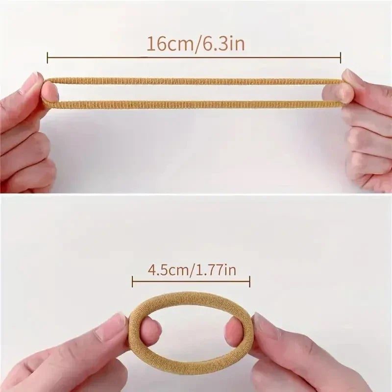 30-200pcs Nylon Hair Bands Set - Basic Ponytail Holders & Ties
