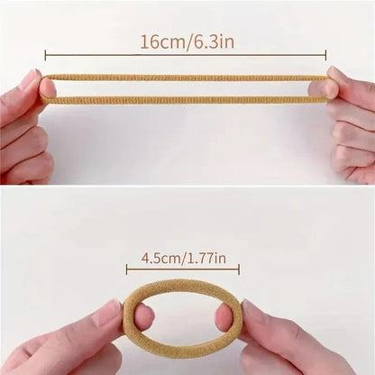 30-200pcs Nylon Hair Bands Set - Basic Ponytail Holders & Ties