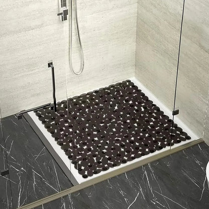Square Non Slip Shower Mat 53x52cm Suction Cups Drain Holes Bath
