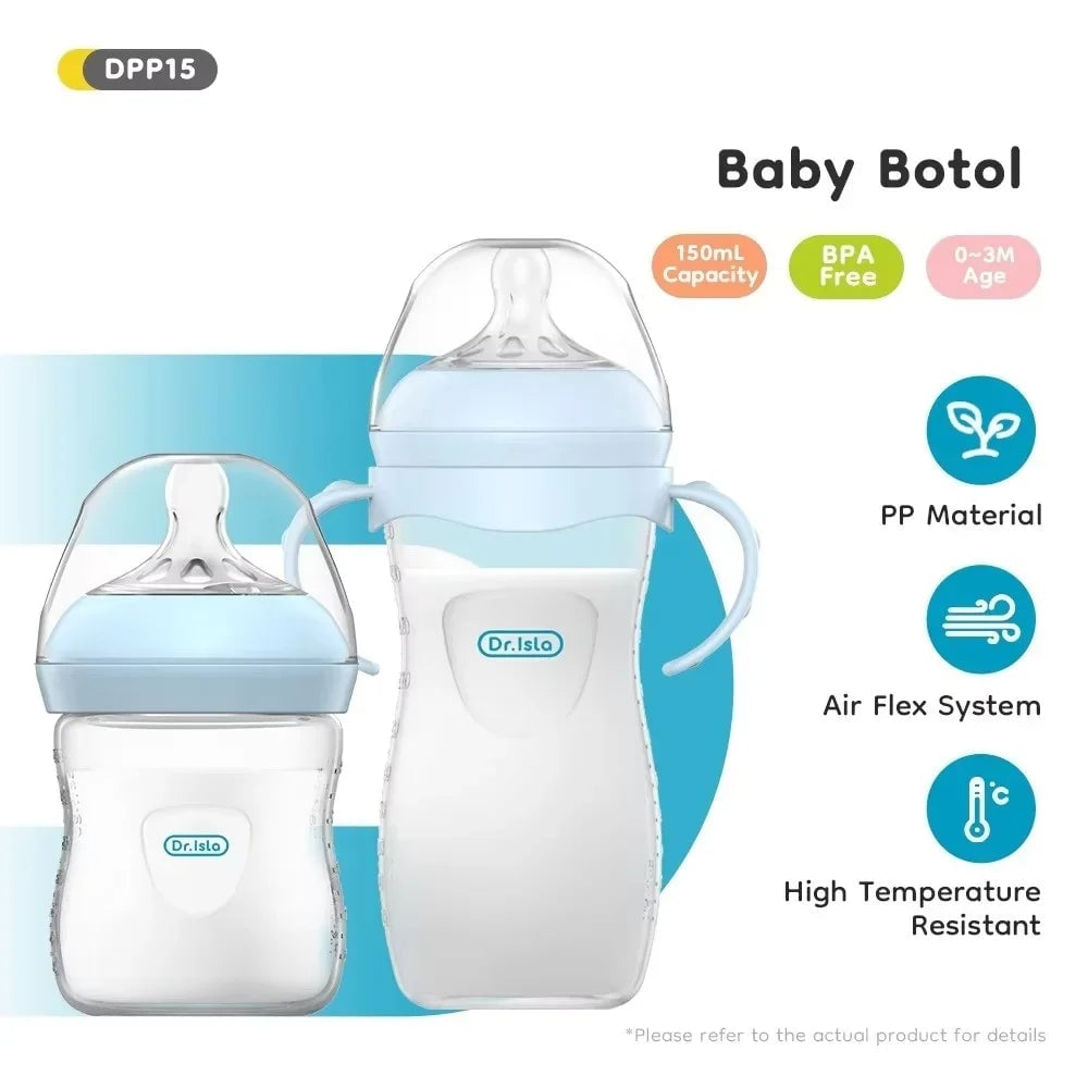 BPA-Free PP Baby Bottles 150/240/330ML with Handles Newborn Feeding