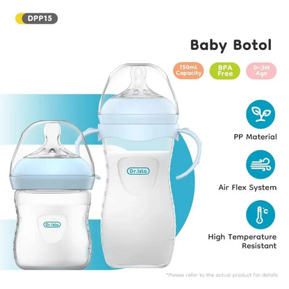 BPA-Free PP Baby Bottles 150/240/330ML with Handles Newborn Feeding