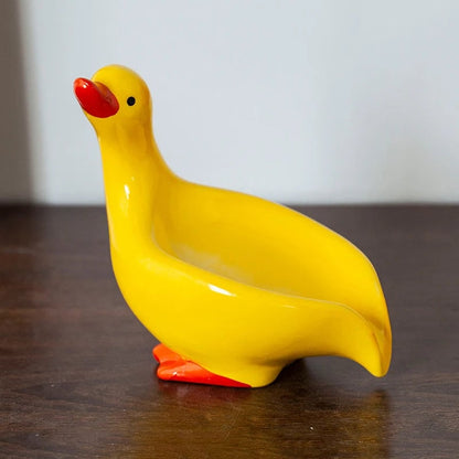 Self-Draining Duck Soap Tray - Creative Bathroom Kitchen Sink Rack