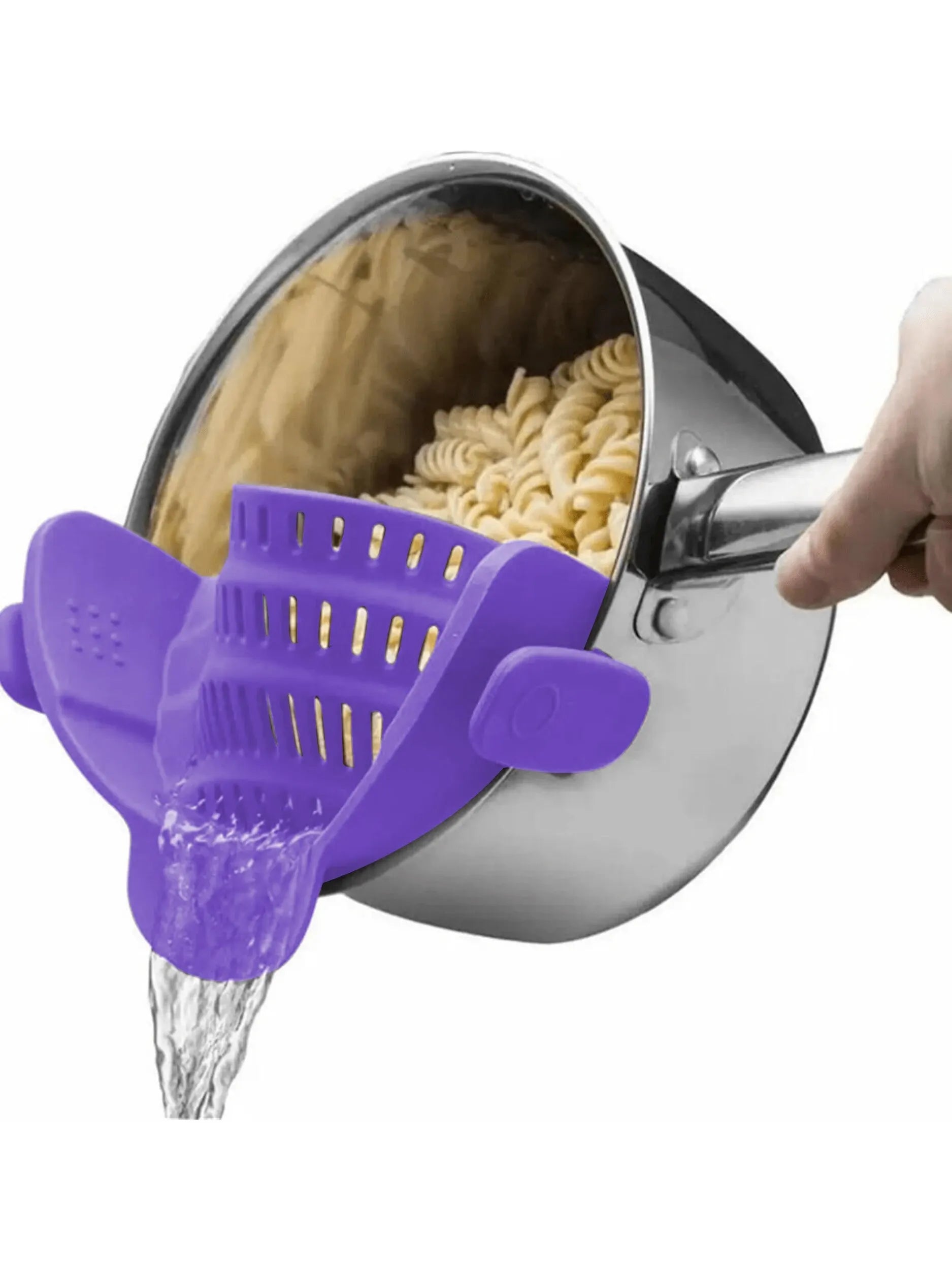 Adjustable Silicone Clip-On Strainer for Pots Pans Bowls - Pasta