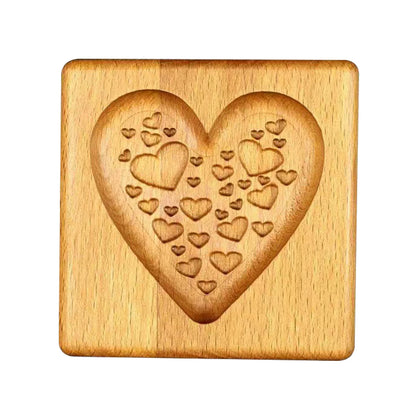Wooden Cookie Cutter Baking Mold Press Stamps Gingerbread DIY Tool