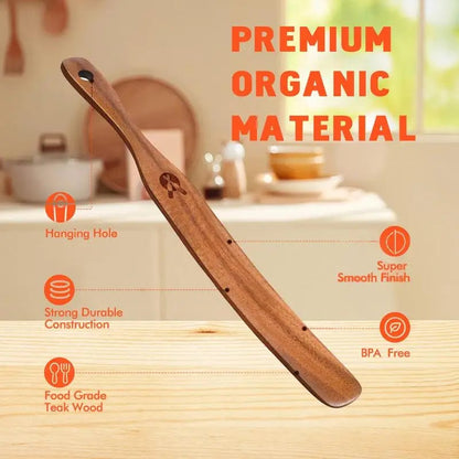 Wooden Sourdough Starter Mixing Spatula - Dough Scraping Tool