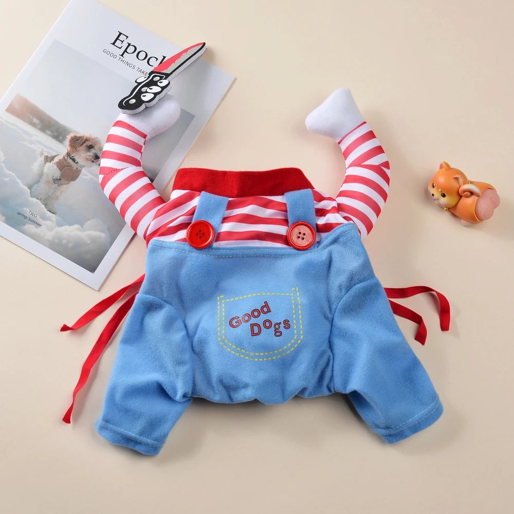Adjustable Halloween Dog Costume Jumpsuit - Small to Large Sizes