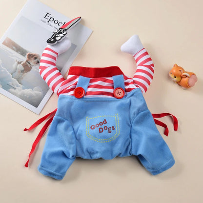 Adjustable Halloween Dog Costume Jumpsuit - Small to Large Sizes