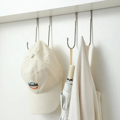 304 Stainless Steel S-Hook Door Hanger - No Drill Kitchen Towel