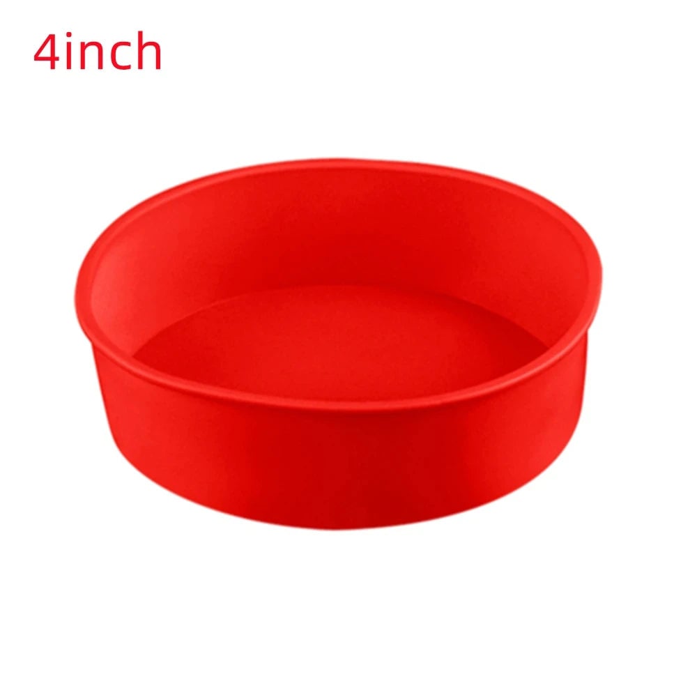 Silicone Cake Mold Set 4/6/8inch Round Nonstick Baking Pans Reusable
