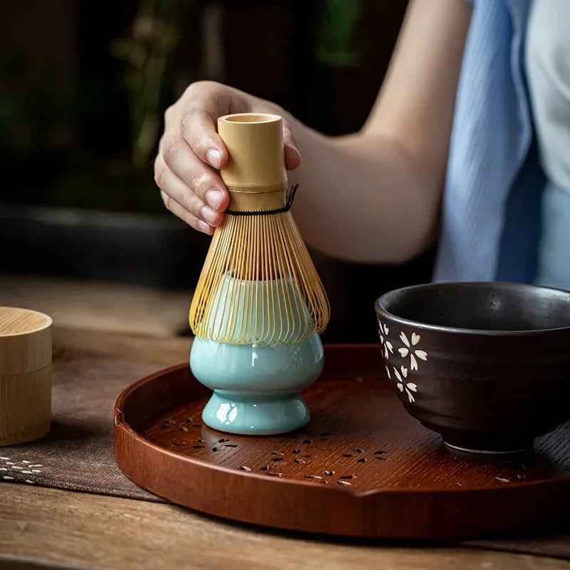 Bamboo Matcha Tea Set - Chasen Whisk & Chashaku Spoon Kit