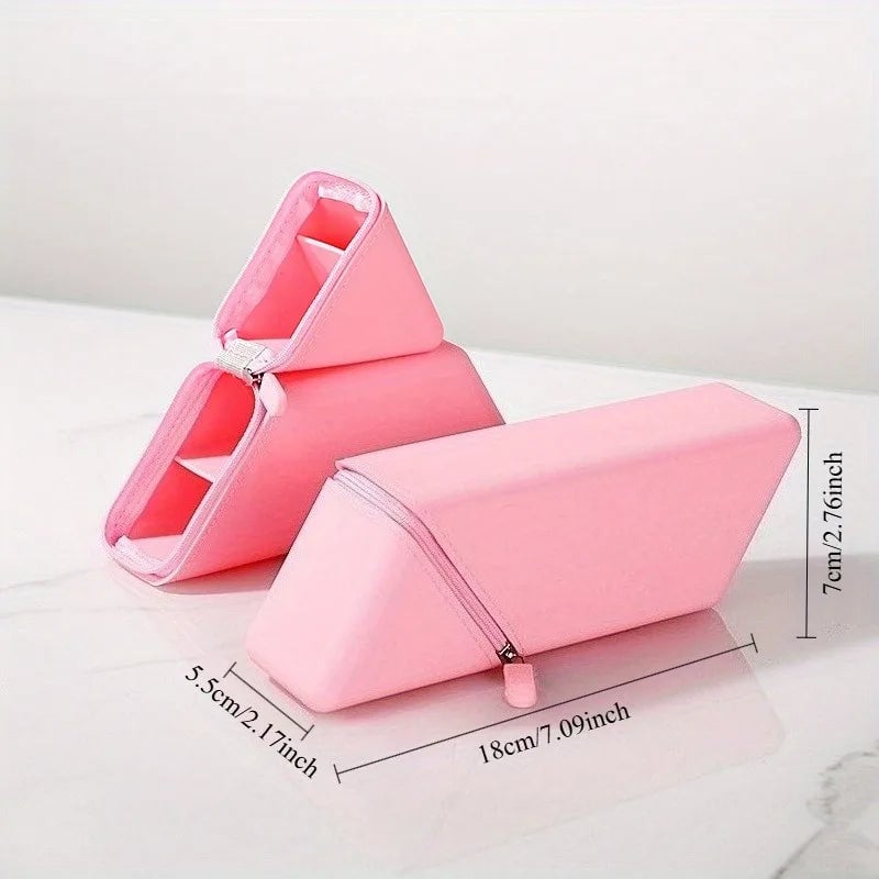 Foldable Silicone Pen Holder - Large Capacity Expandable Desk Cup
