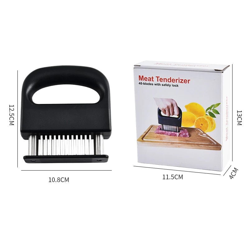 48-Pin Stainless Steel Meat Tenderizer - Professional BBQ Tool