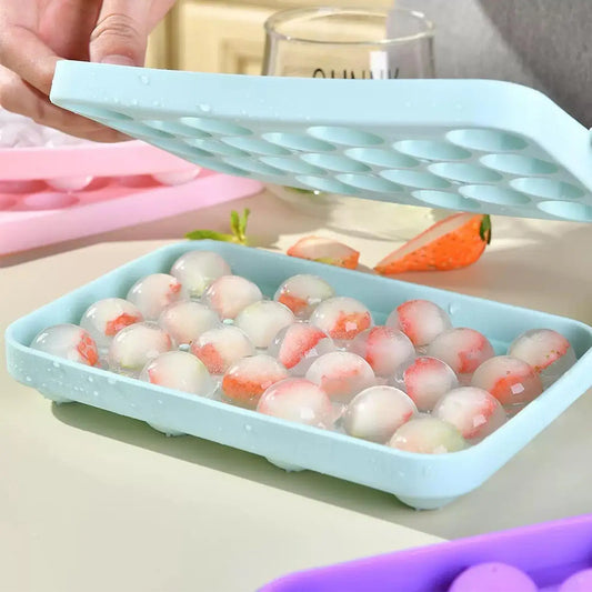 Silicone 3D Round Ball Ice Mold Tray for Whisky & Cocktails