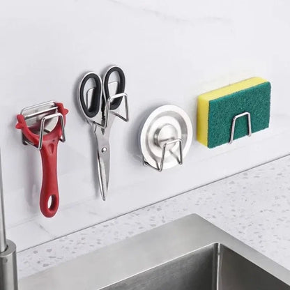 Wall Mounted Stainless Steel Kitchen Storage Rack - Pot Cover & Board