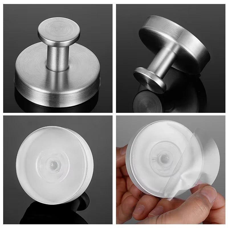 Reusable Stainless Steel Suction Cup Hook Waterproof Wall Mount