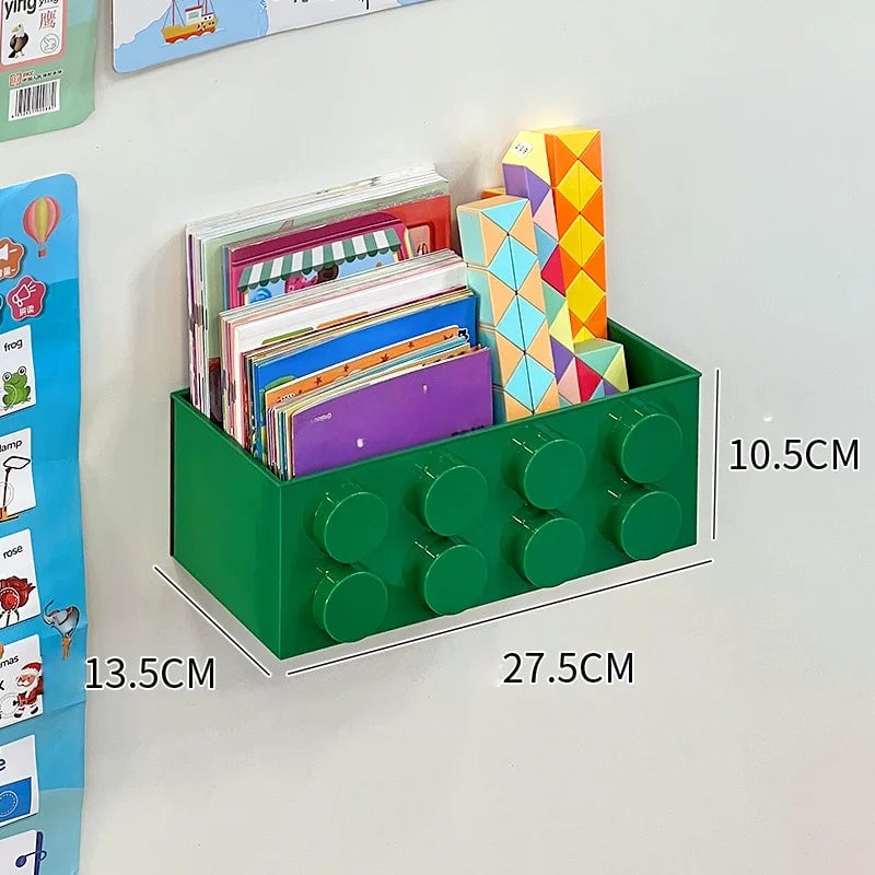 Magnetic Building Block Refrigerator Storage Rack Wall Mount