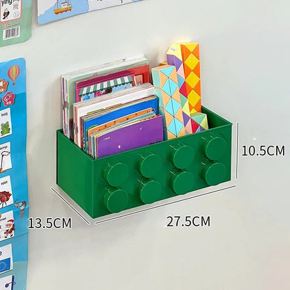 Magnetic Building Block Refrigerator Storage Rack Wall Mount