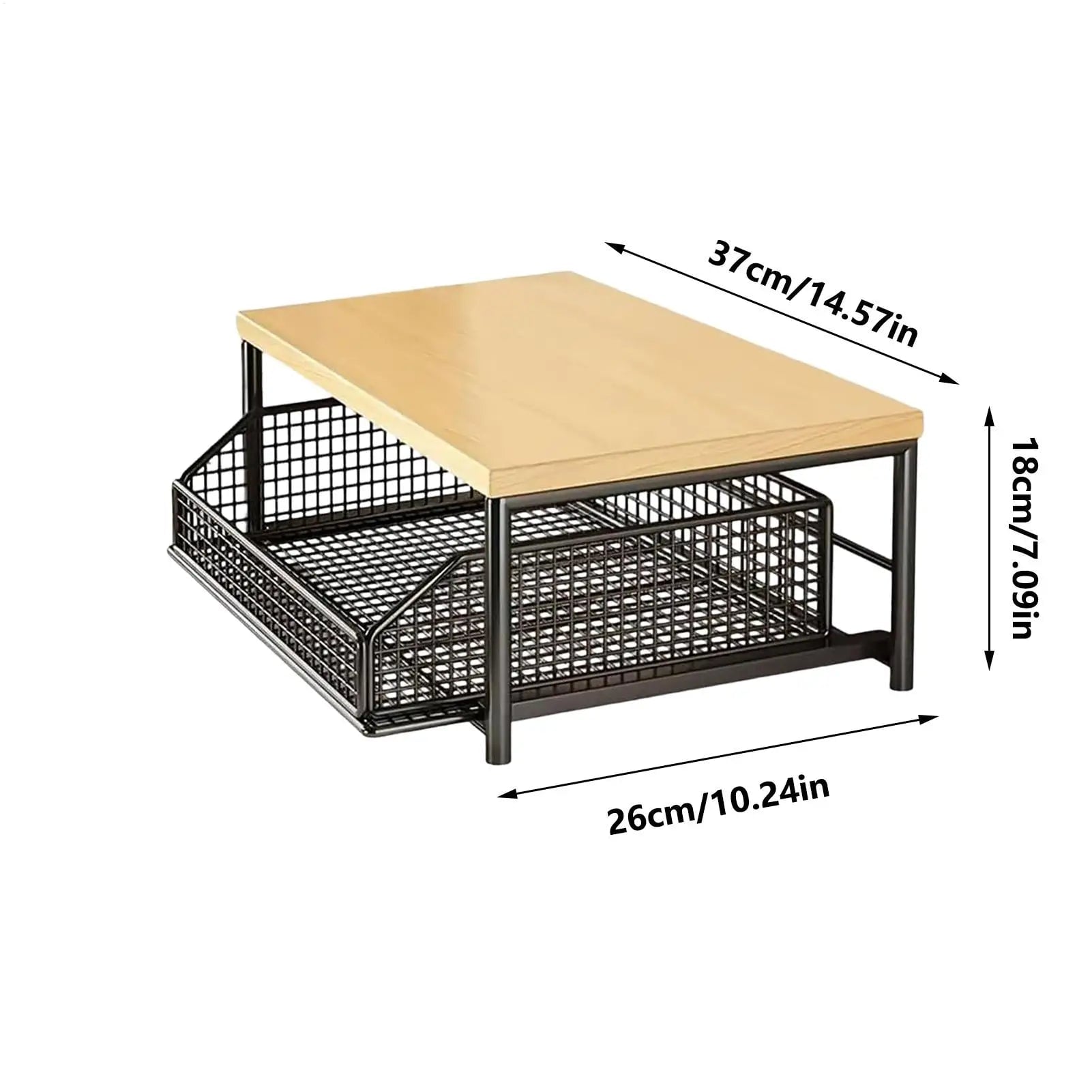 Multi-Tier Kitchen Storage Rack with Drawer - Vegetable Organizer