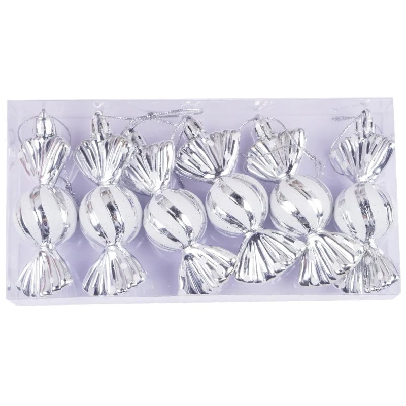 Christmas Tree Decorations Set - Snowmen, Faceless Santa, Houses
