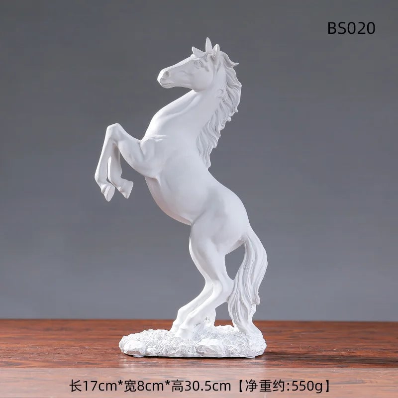 European Victory Horse Resin Statue - Decorative Figurine Office Home
