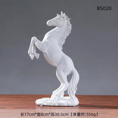 European Victory Horse Resin Statue - Decorative Figurine Office Home