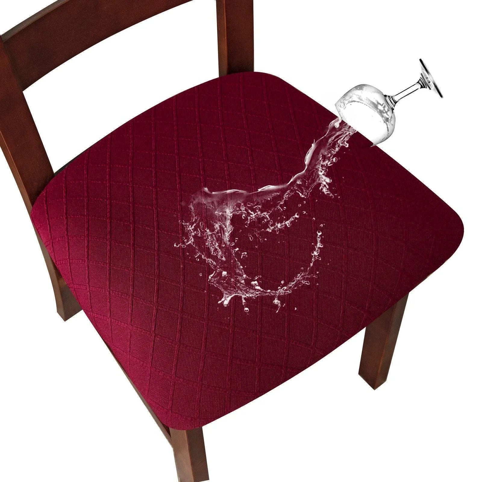Waterproof Elastic Dining Chair Seat Covers - Removable Washable