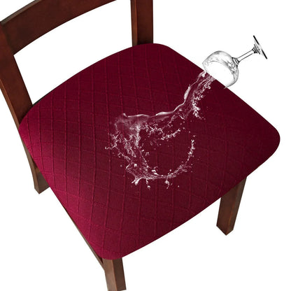 Waterproof Elastic Dining Chair Seat Covers - Removable Washable