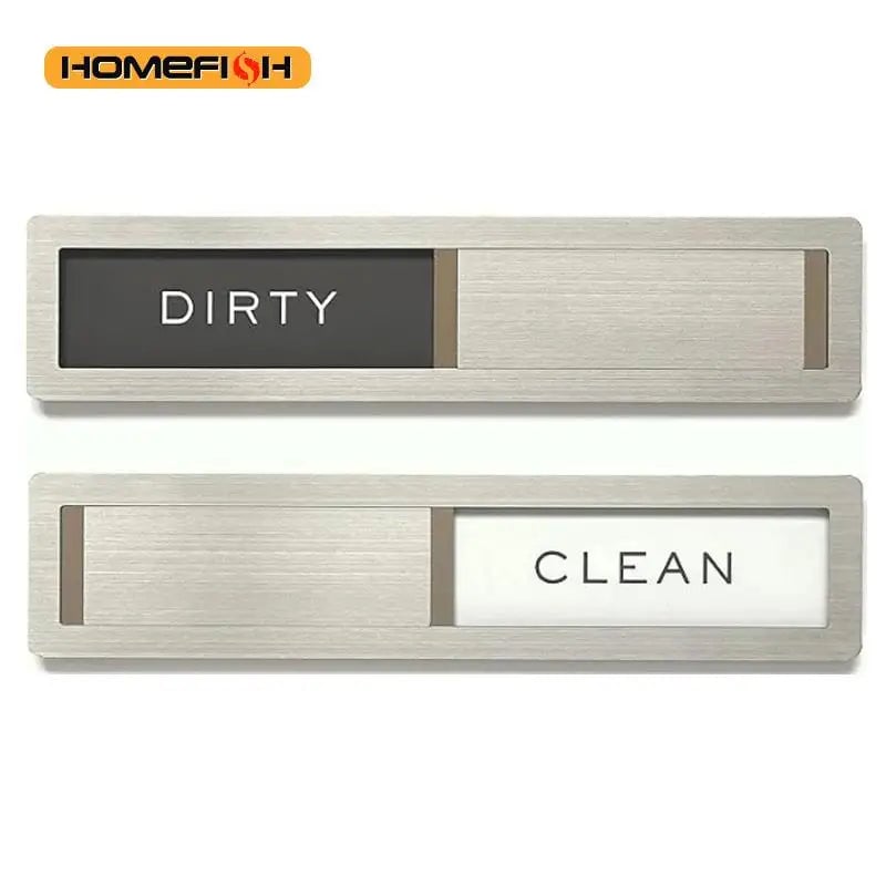 Premium Stainless Steel Dishwasher Clean Dirty Magnet Black White