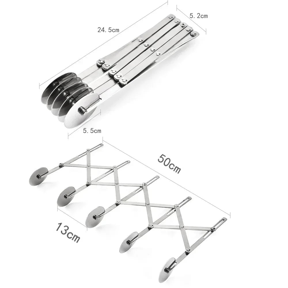 Stainless Steel 3/5/7 Wheel Pastry Cutter Dough Divider Pizza