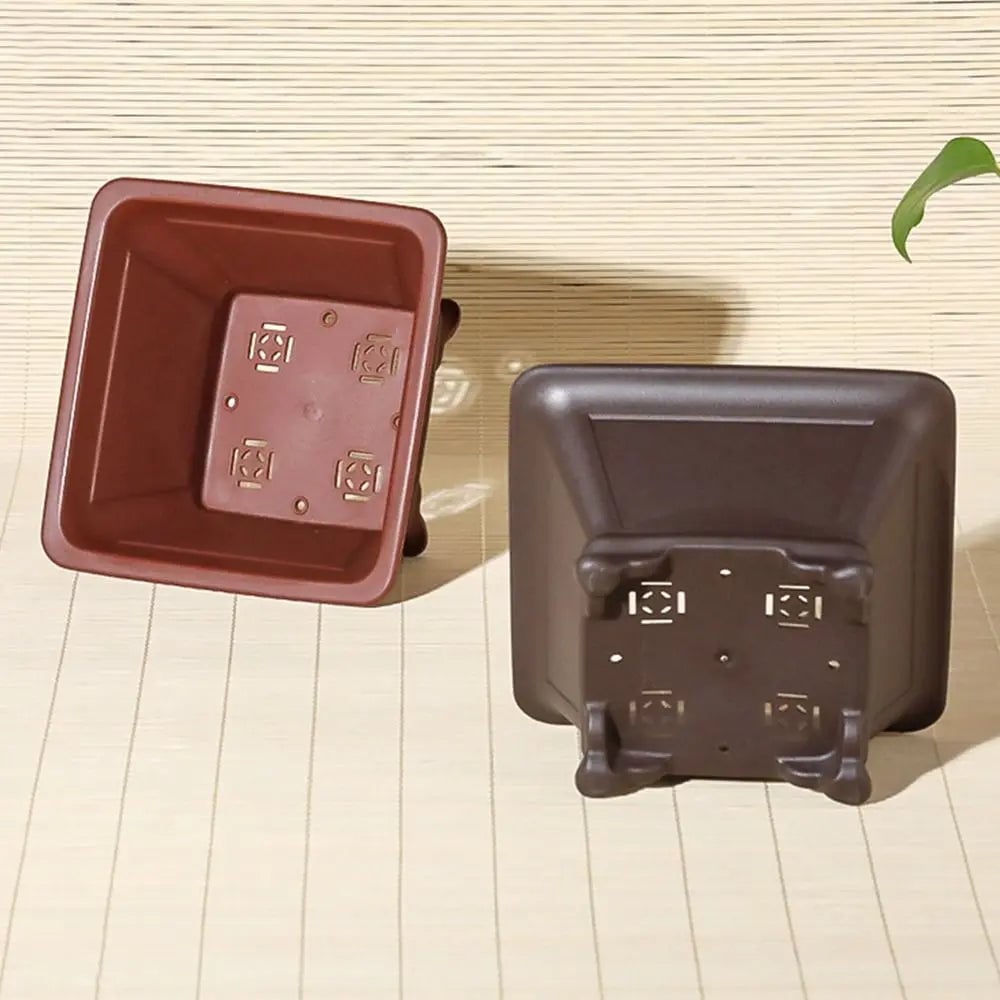 Purple Clay Plant Pots Set - Thick Durable DIY Imitation Flowerpots