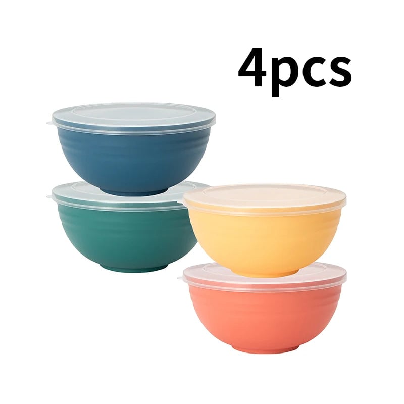 4-Piece Sealed Bowl Set with Lids - Bento Box Food Storage