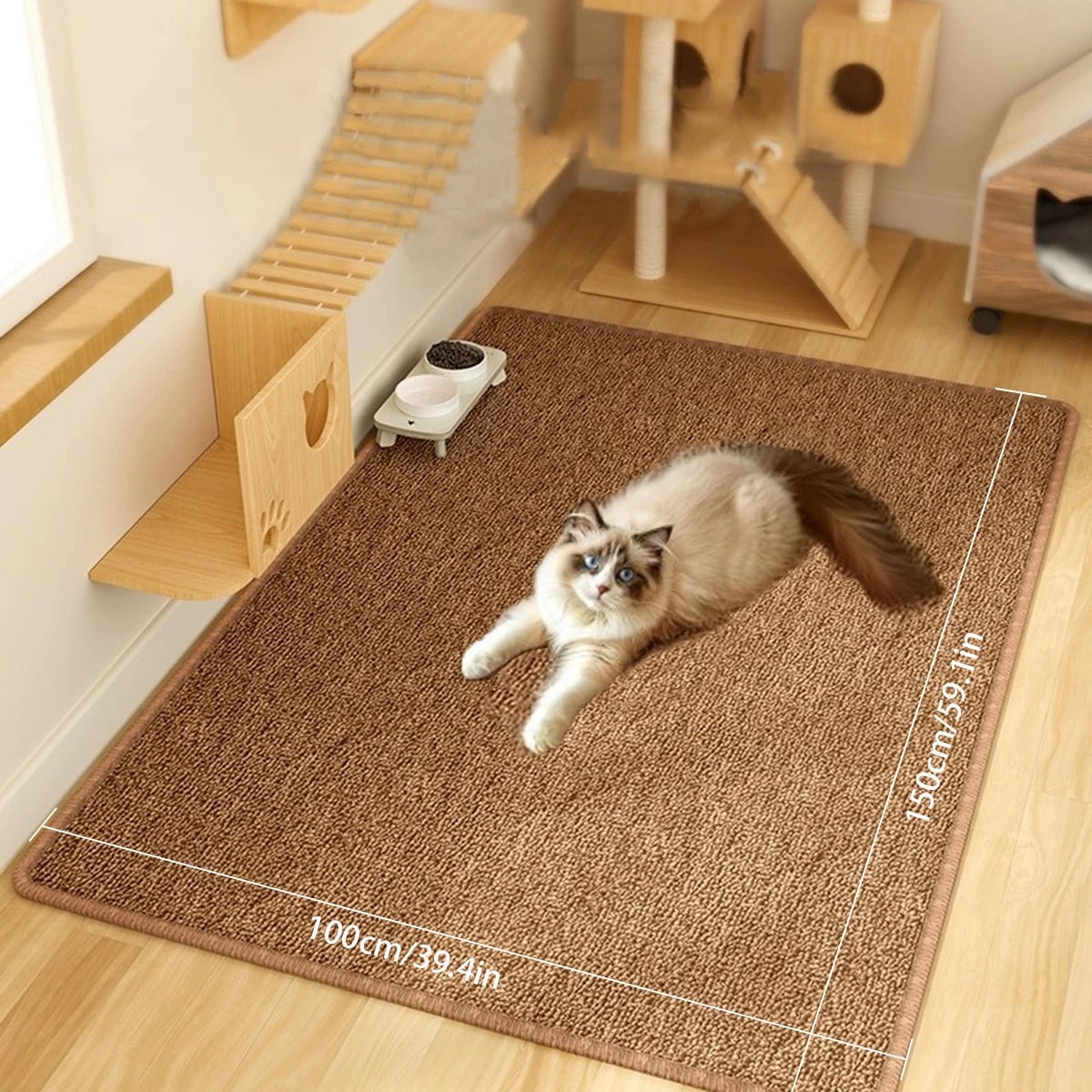 Large Non-Slip Cat Scratching Mat Carpet Pet Bed Sofa Protector