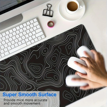 Large Gaming Mouse Pad Extended Non-Slip Rubber Base Stitched Edge