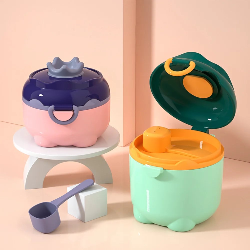 Portable Baby Milk Powder Storage Container - Pig Design Cereal Box