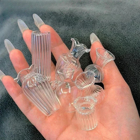 Miniature Glass Vase - Dollhouse Fairy Garden Hydroponic Decor