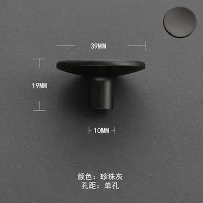 2pcs Modern Round Zinc Alloy Drawer Knobs - Kitchen Cabinet Pulls